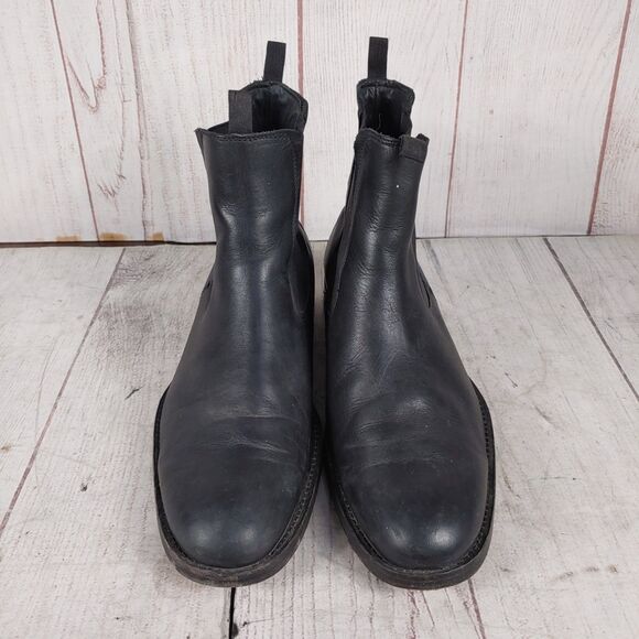 GQ x Steve Madden - Nick Men\'s Chelsea Dress Boots Sz 11 ,Black Leather NICK01M1 main image 5